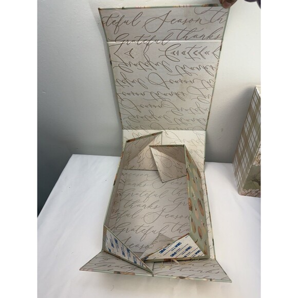 Bundle 3 NEW :FALL Decorative Gift Boxes Lidded Nested Box Sizes - Picture 8 of 16